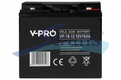 АКУМУЛЯТОР AGM VRLA 12V 18AH R+ 167*77*181MM 6AKUAGM018AKU3